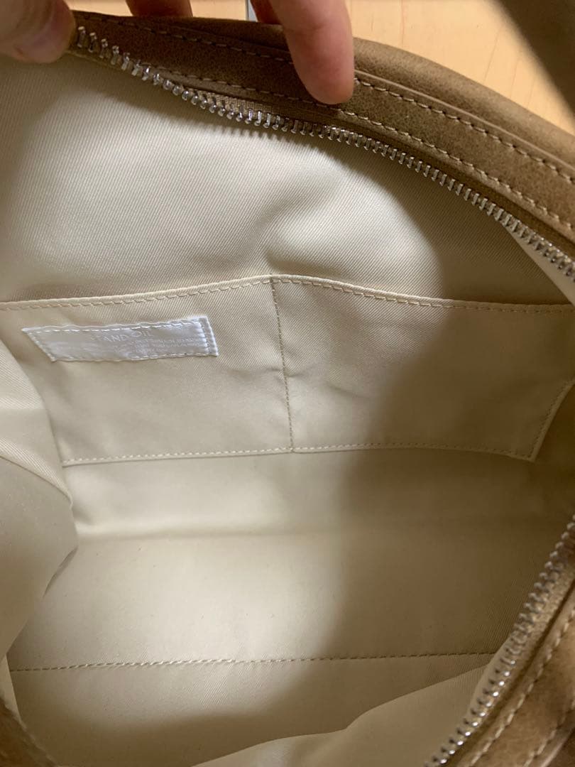 STAND OILベージュ スエード ショルダーバッグ