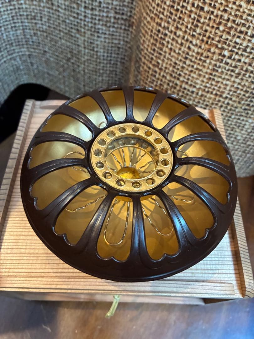 香炉　金属製(磁石つかない) 手彩色ケース付　線香立て　仏具　茶道具