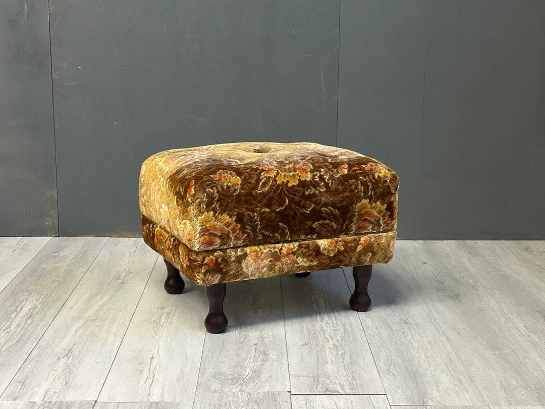 アンティーク　ヴィンテージ　オットマン　スツール　洋風　ヨーロピアン　IR