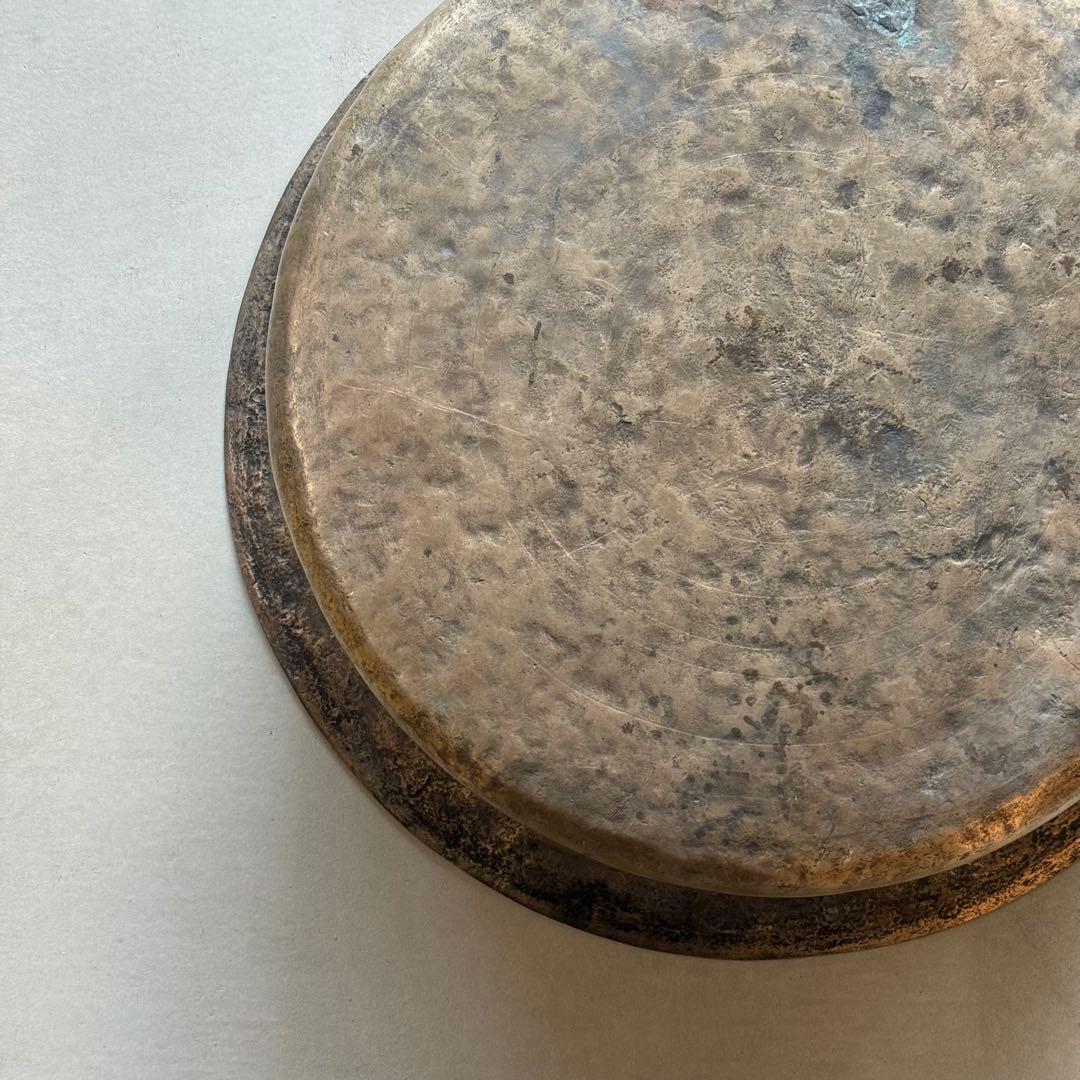 李朝 朝鮮 真鍮 たらい 槌打ち 民藝 アンティーク