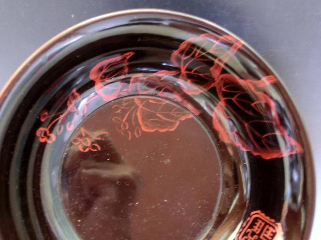 菓子器■月渓 文政十三寅八月 江戸期 漆器 銘々皿5客 正眼院様御遺物 時代物■