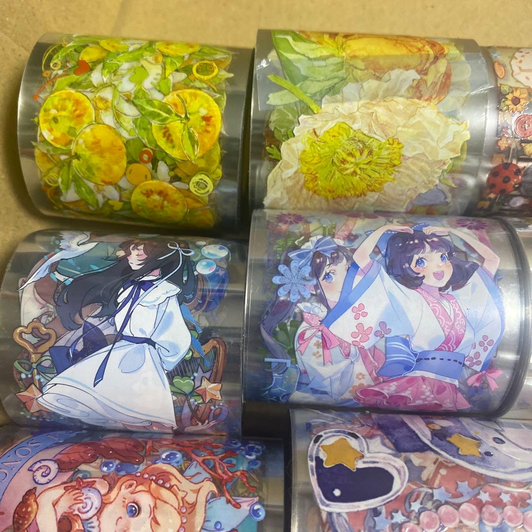 マスキングテープ 人物マステ 中古セット PET まと｜マスキングテープ