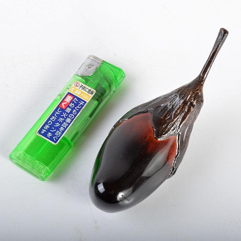 茶道具　輪島塗　川岸充雅作　乾漆手造り　茄子香合　共箱　M　R4473