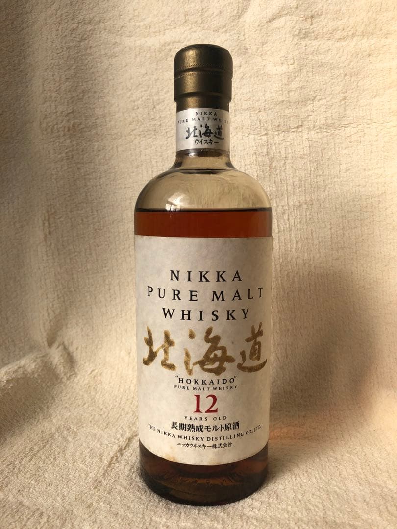 【未開栓・希少品】ニッカ　ピュアモルトウイスキー　北海道　12年　金文字 ニッカ ピュア モルト 北海道 12年 750ml / 43% - 歌舞伎ウイスキー
