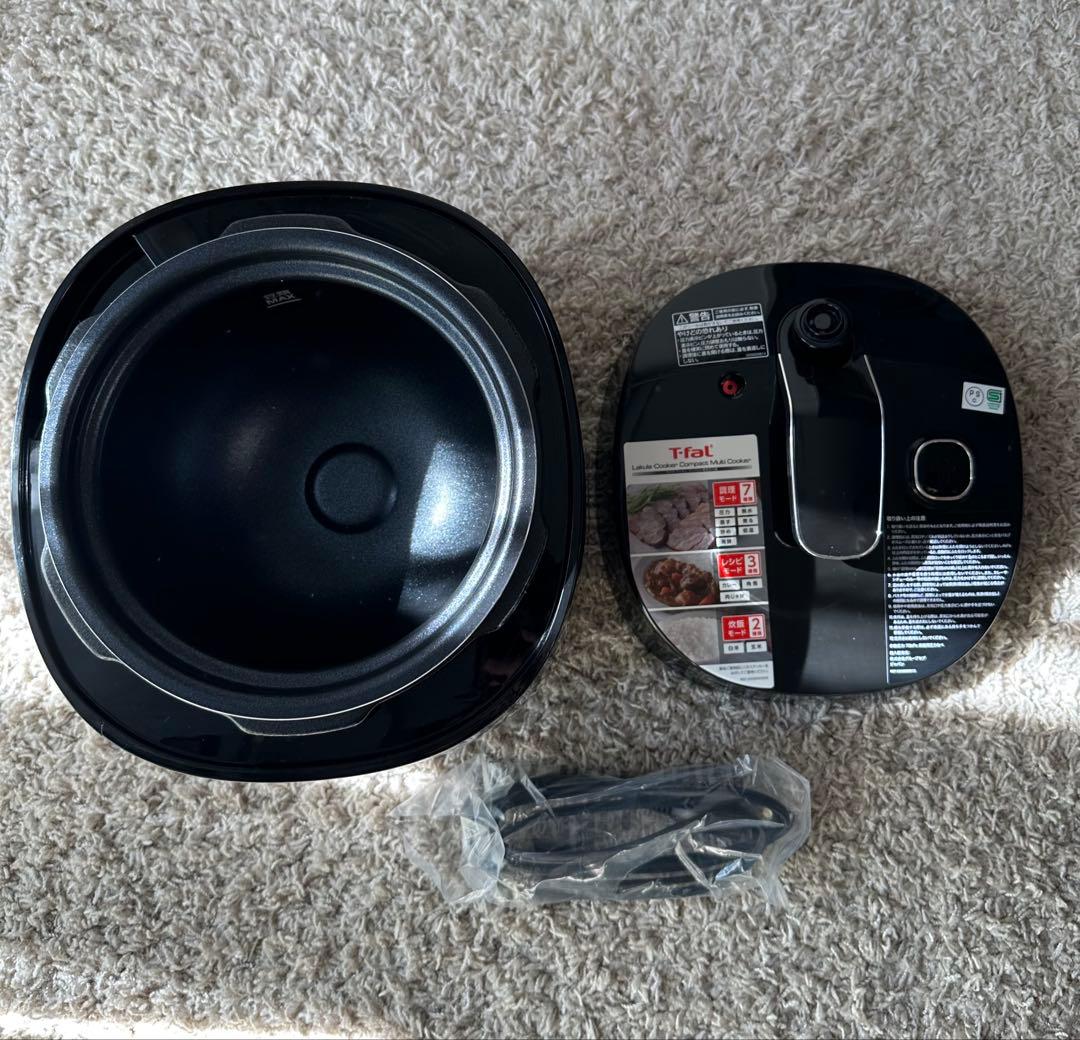 ティファール 電気圧力鍋 3L 4人用 時短 おまかせ手料理 1台12役ブラック