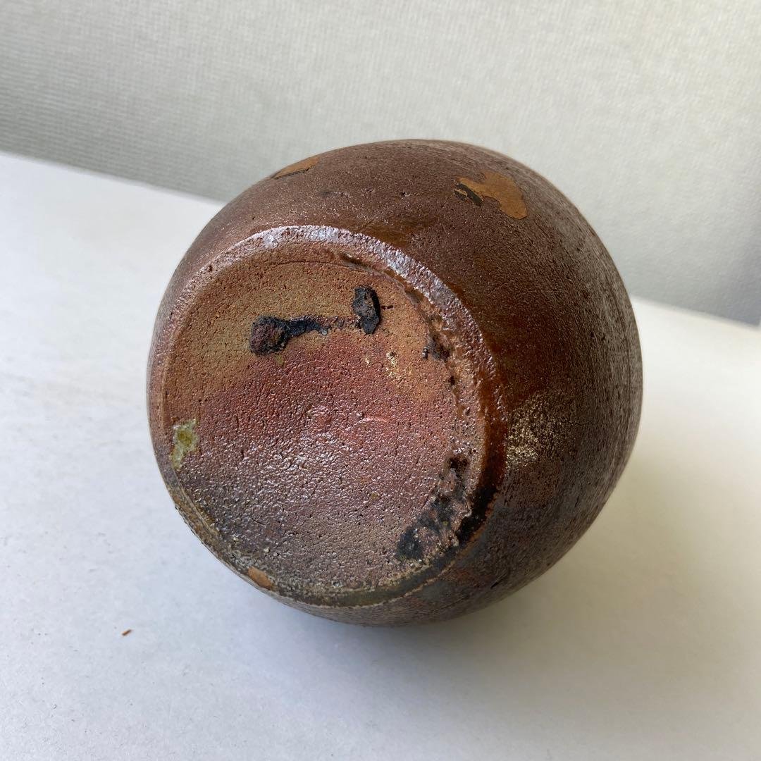 大應石庭　村田泰観　古丹波焼　布袋徳利　共箱