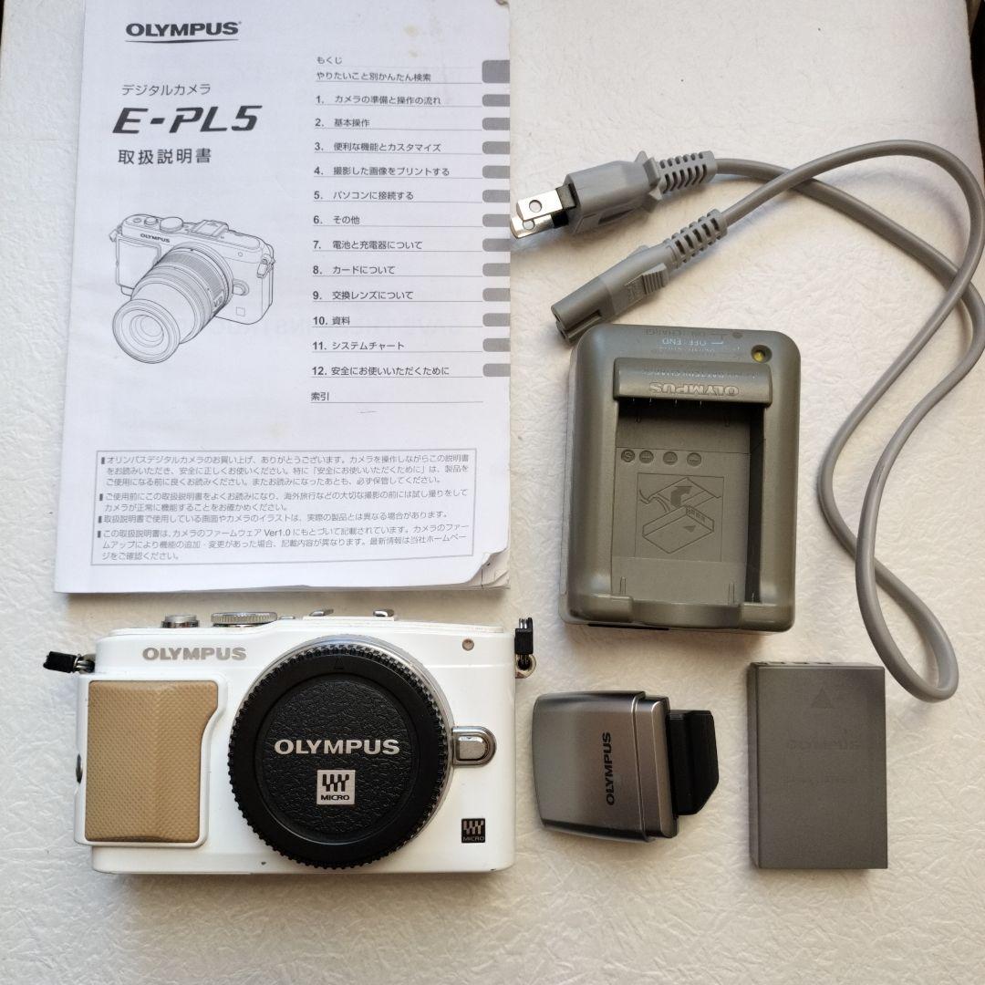 OLYMPUS PEN-Lite E-PL5 本体〈ジャンク品〉付属品あり OLYMPUS E-PL5ミラーレス一眼 ジャンク 1円～ 中古 ジャンク OLYMPUS
