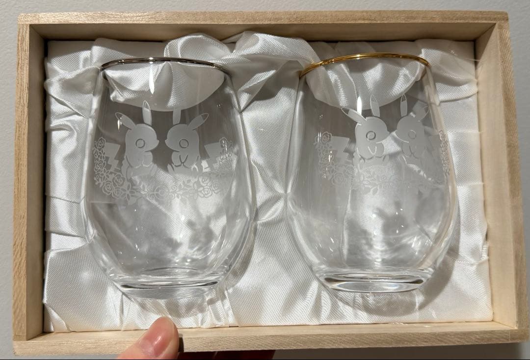 ポケットモンスター ウェディング 木箱入り ペアグラスセット