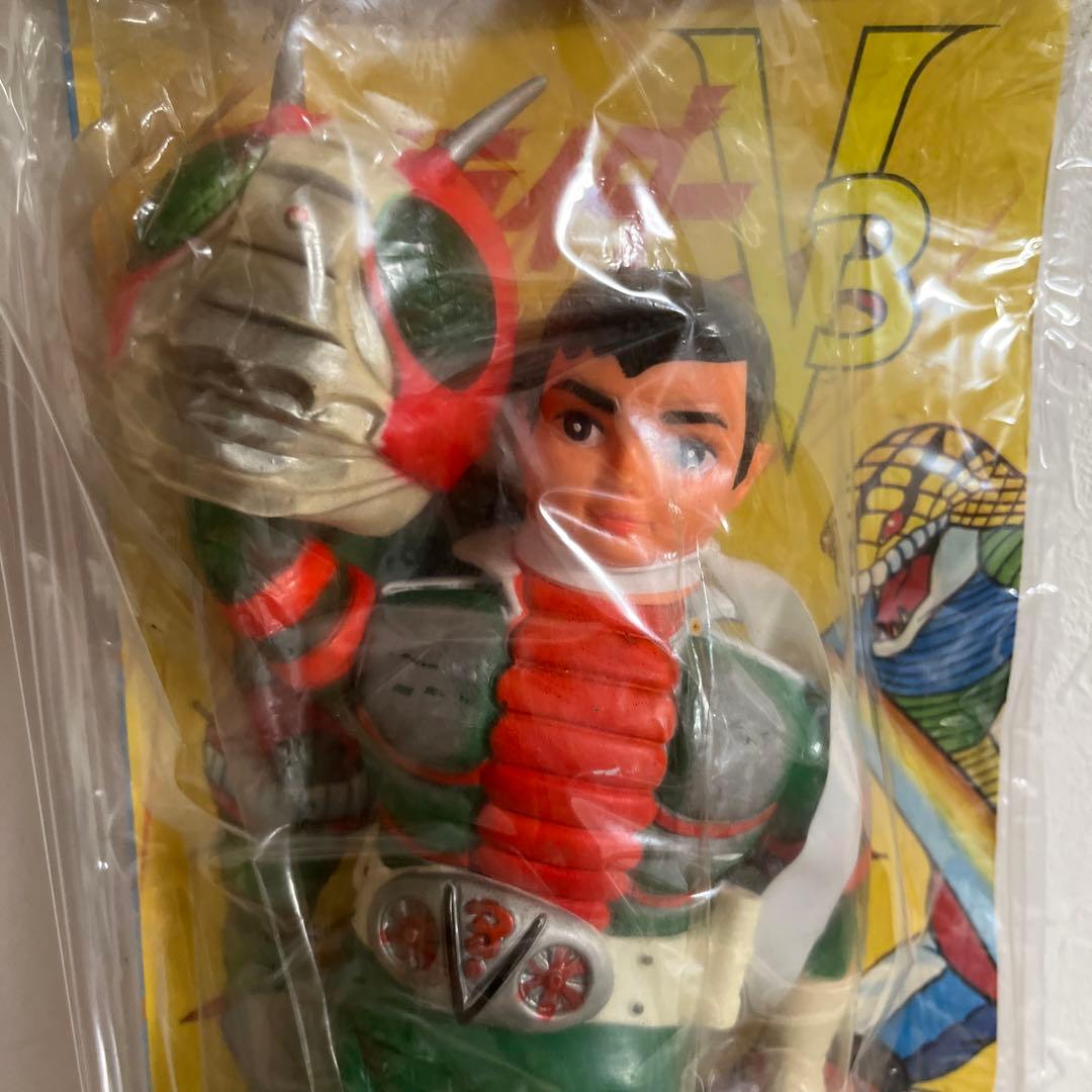 ⚠️デッドストック‼️　仮面ライダーV3 面取れ　バンダイ　昭和レトロ　当時物