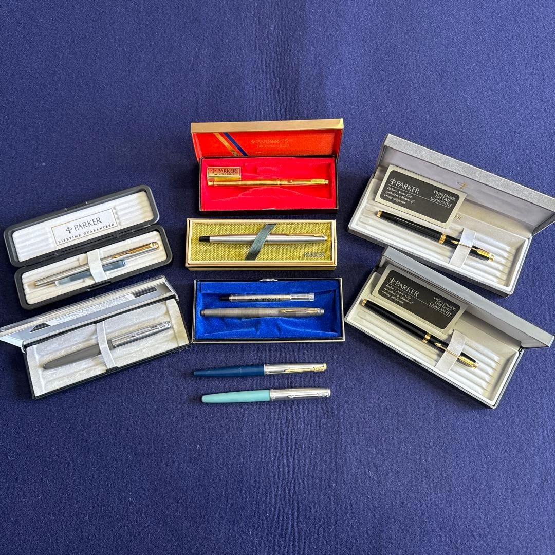 Parker 万年筆　9本セット　sterling silver K14 585 Parker 万年筆9本セットsterling silver K14 585