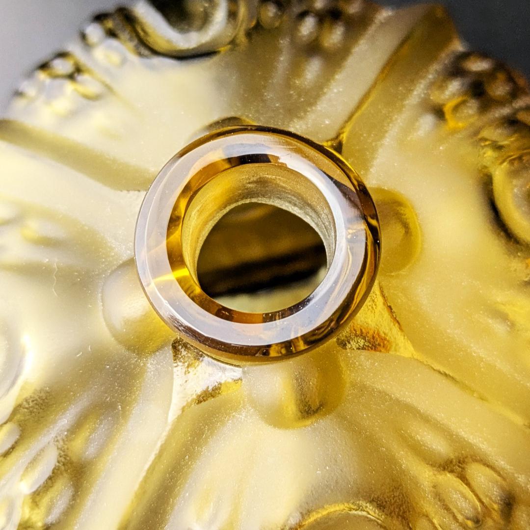 芸術的刺激に惹かれる☆ラリック ミラベル アンバー 13㎝ 香水瓶 箱付き