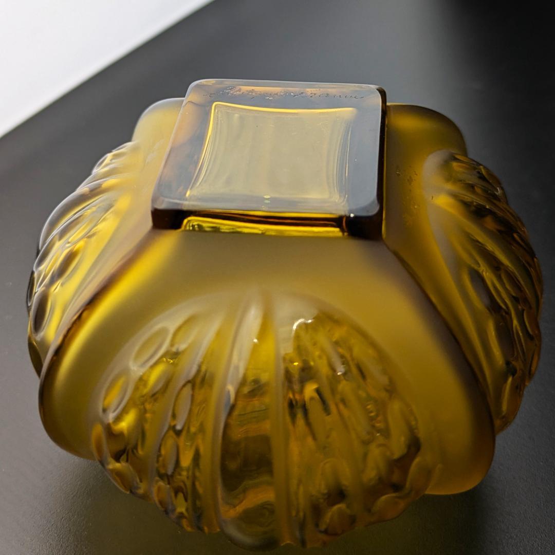 芸術的刺激に惹かれる☆ラリック ミラベル アンバー 13㎝ 香水瓶 箱付き