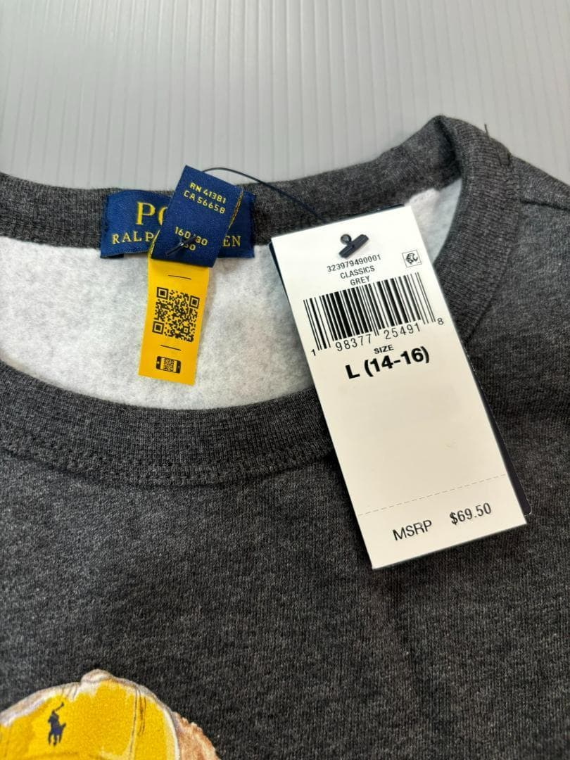 2025最新作新品ラルフローレンボーイズポロベア　トレーナーボーイズL160