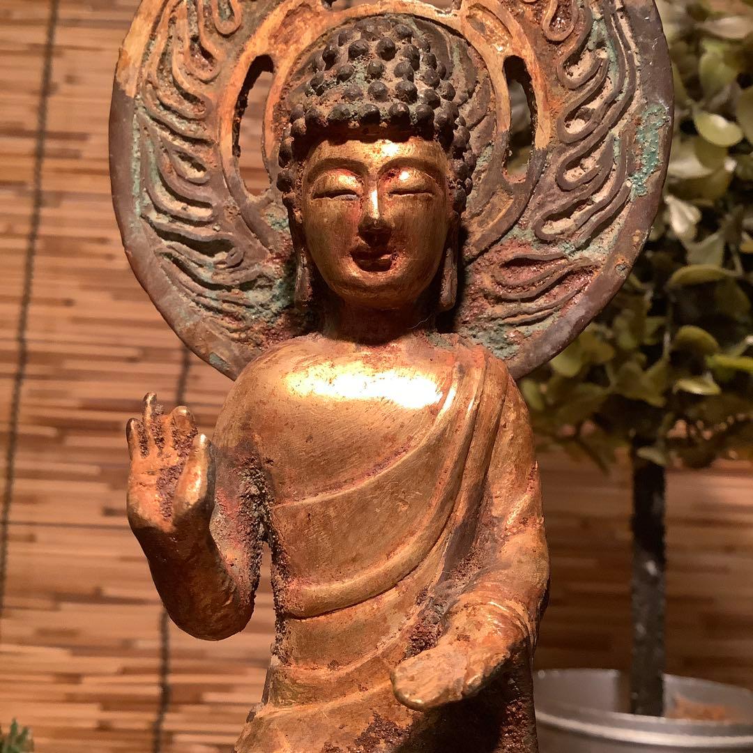 貴重】タイ仏像 19世紀 古銅鍍金仏 ガンダルヴァ 【貴重】タイ仏像19