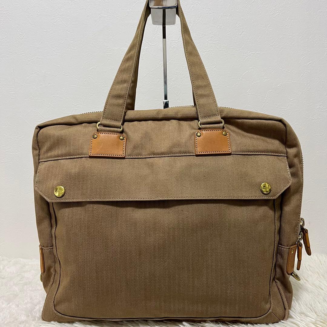 ポーター CITY ビジネスバッグ トートバッグ ベージュ キャンバス レザー