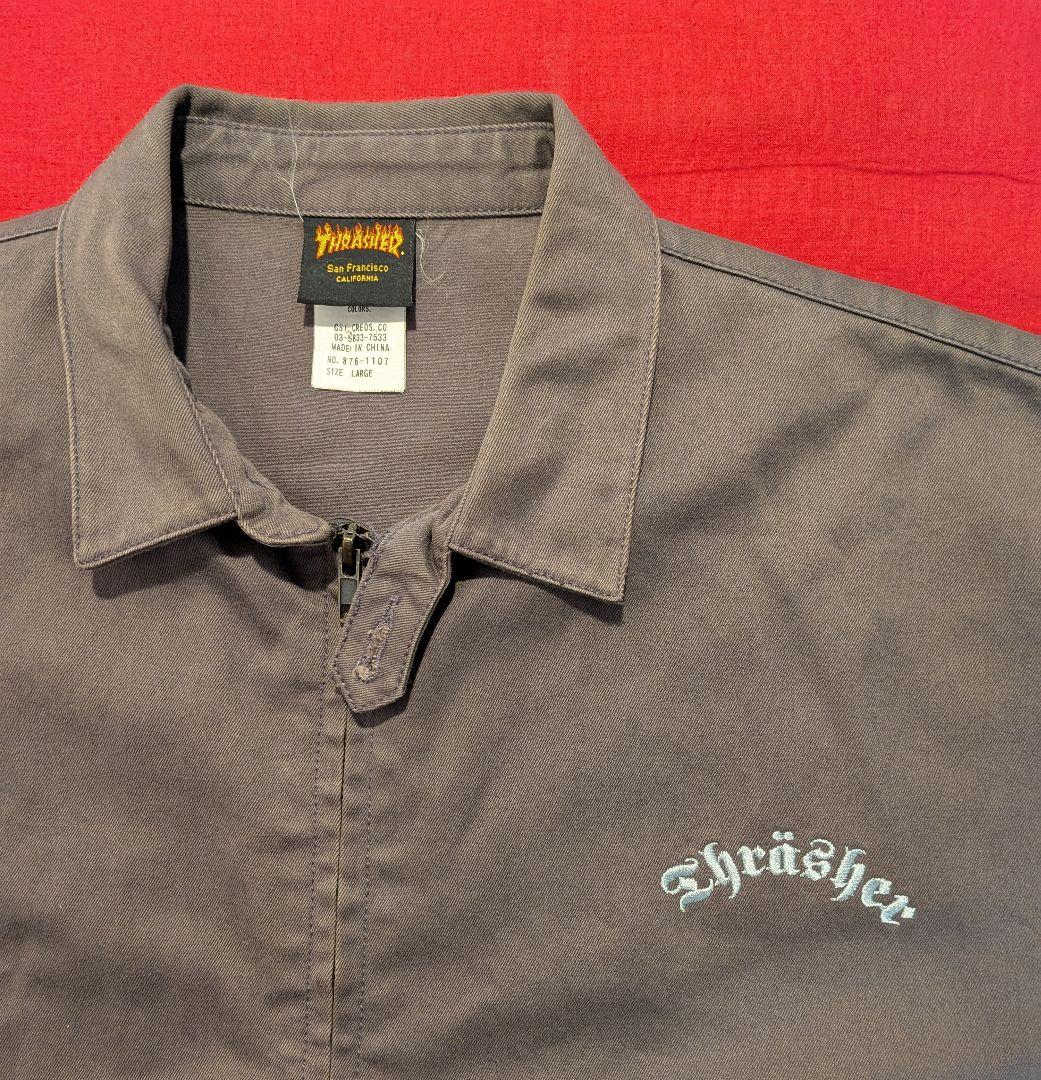値段交渉可‼ 90s Thrasher グレー ジップアップジャケット 372