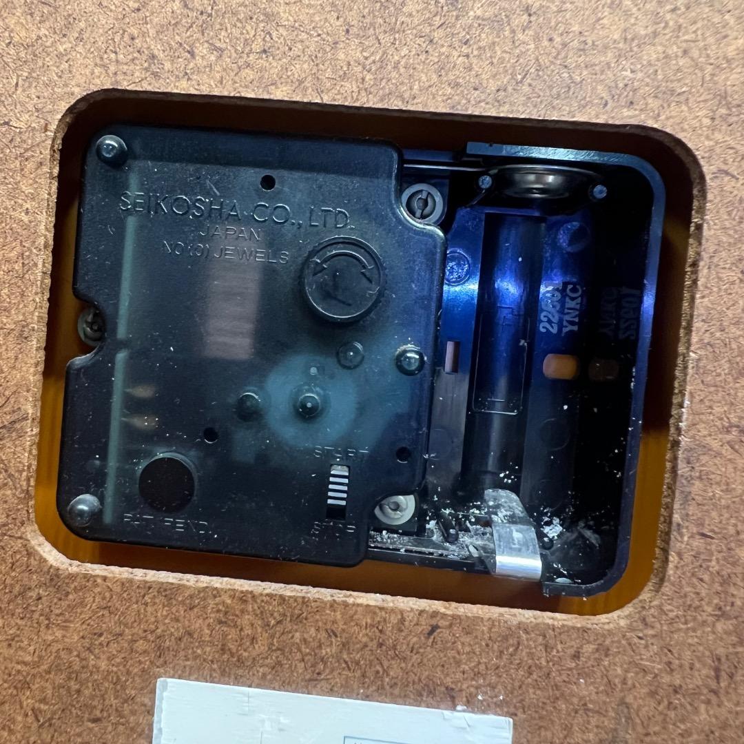 〇Kb右1058 美品 セイコー クオーツ 掛け時計 イエロー レトロ