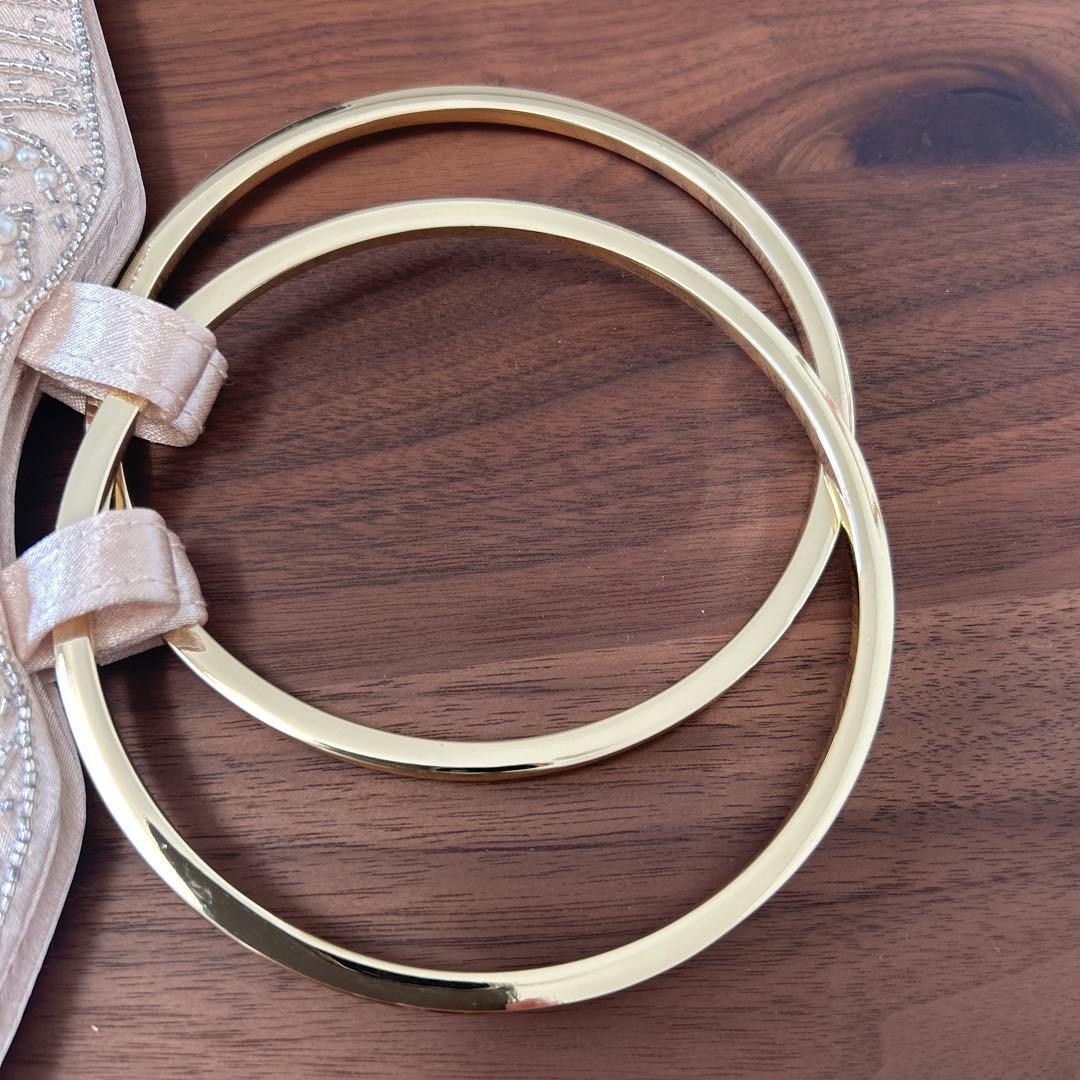 aimerハンドル付きビーズ刺繍バッグ