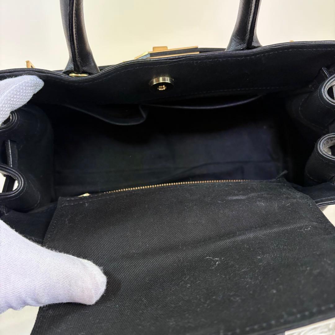 Aki 様M.U.L. レザー ハンドバッグ 2WAY ゴールド金具 日本製 黒