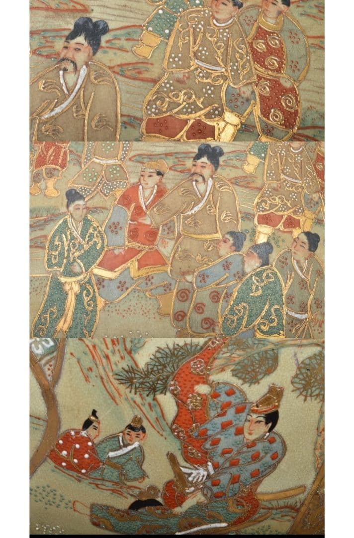 【レア 高さ92cm】薩摩 金縁細密絵付瓢箪型 特大 花瓶 大花瓶 大壺 飾り壷