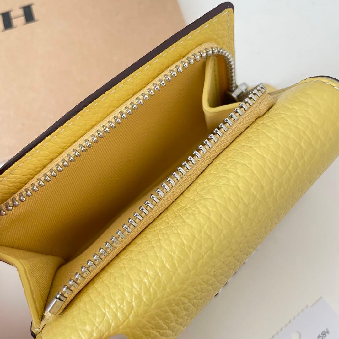 COACH コーチ 三つ折り財布 レトロイエロー 黄色 ミニウォレット