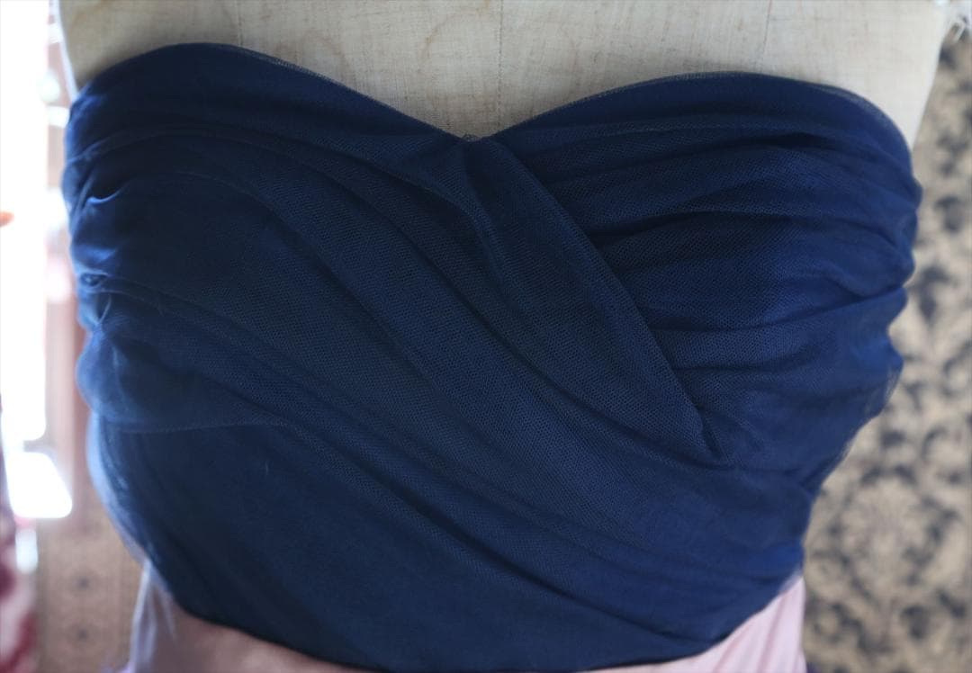 569グレースコンチネンタル高級ウエディングドレス7号9号11号紺カラードレス