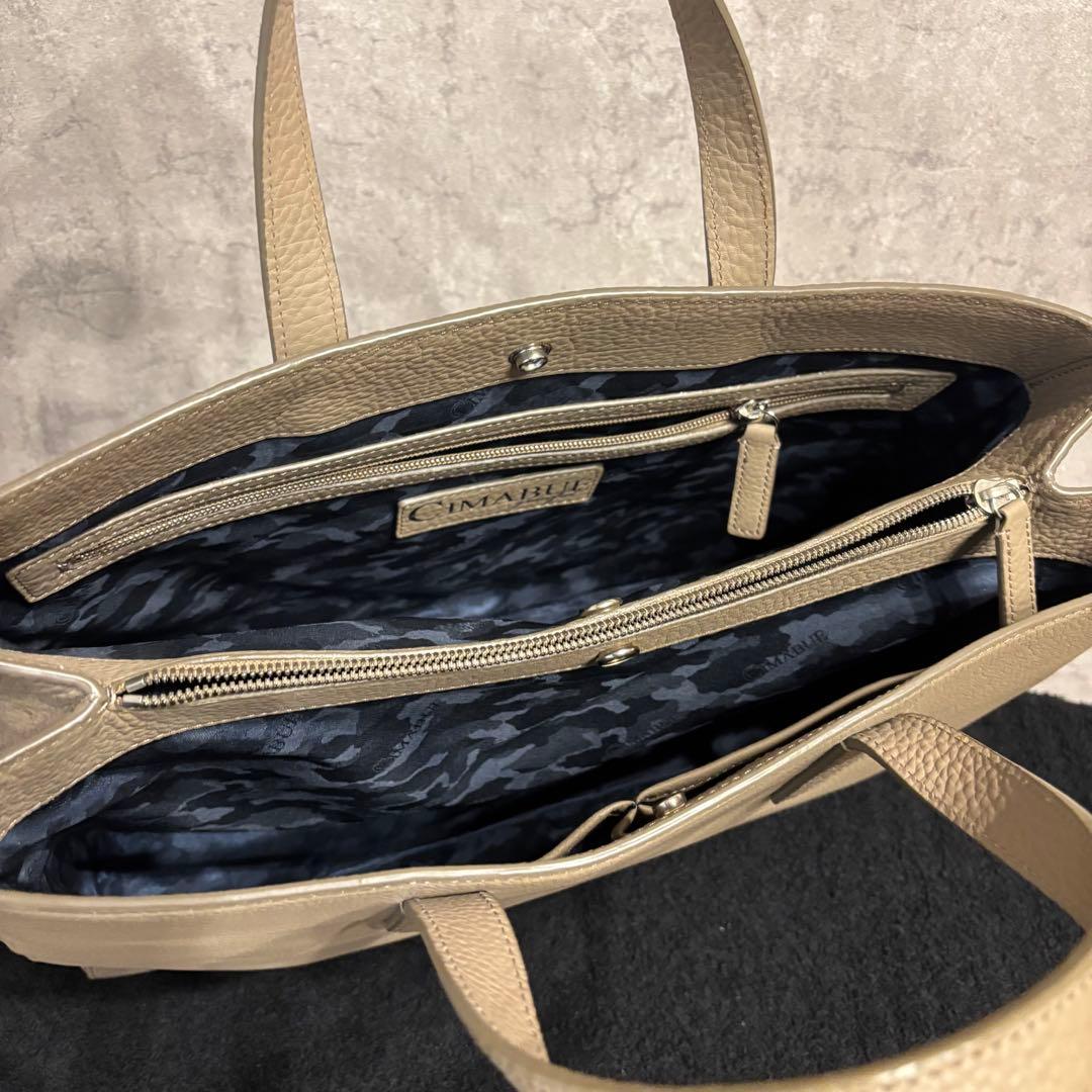 美品 CIMABUE チマブエ A4 ビジネスバッグ トートバッグ グレー