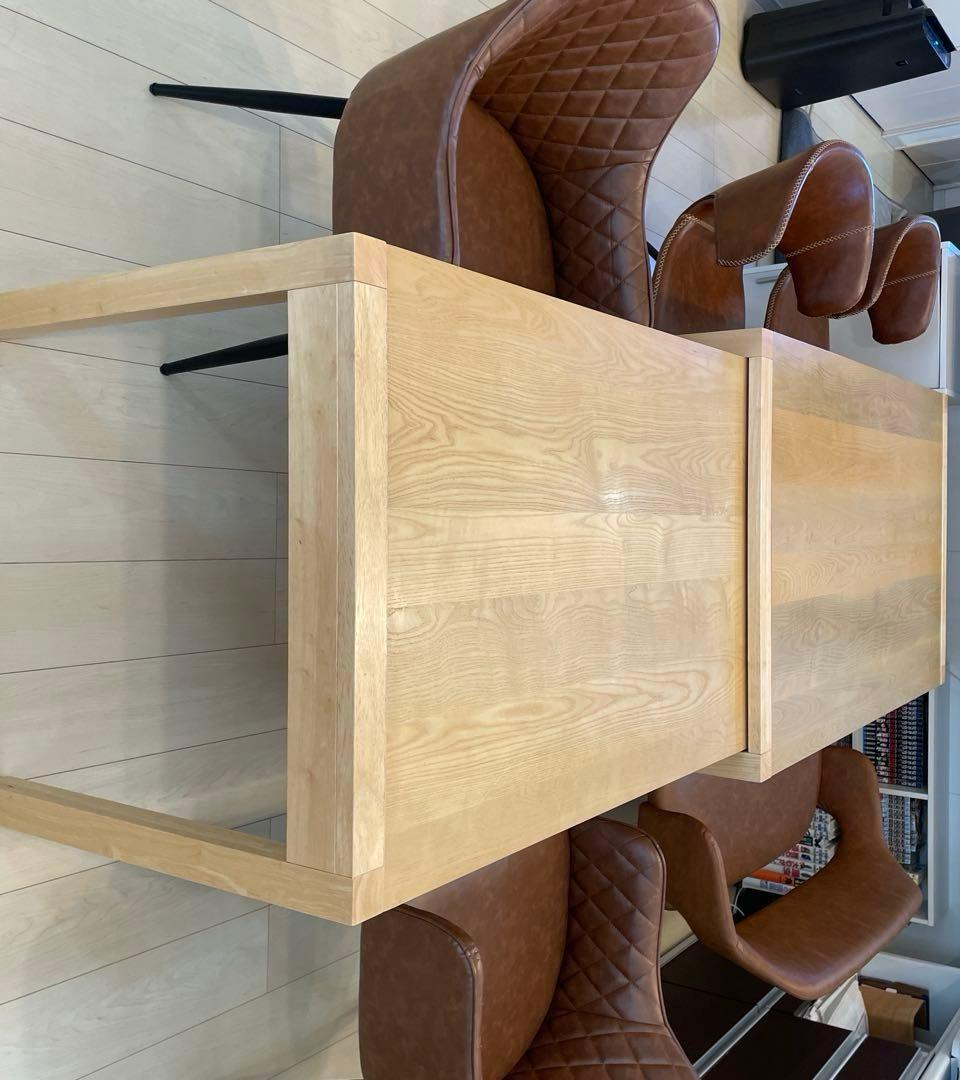 スライド 伸縮 ダイニングテーブル（135-235cm） 伸長式