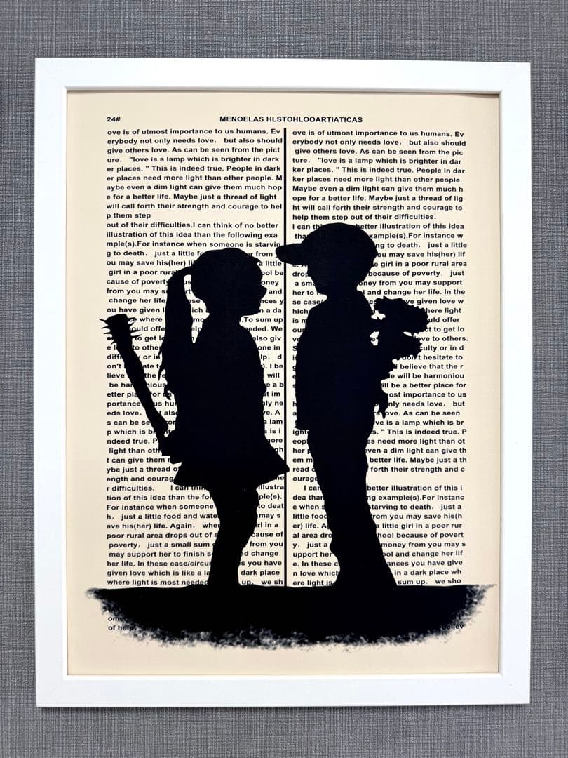 No.291フレーム付きキャンバスアート　アートポスター　バスキア　バンクシー