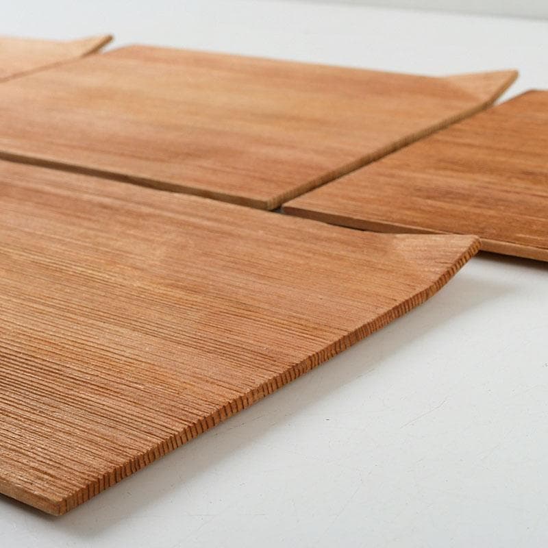 茶道具 桑月作 杉曲木 銘々皿 五客 共箱 V 9521