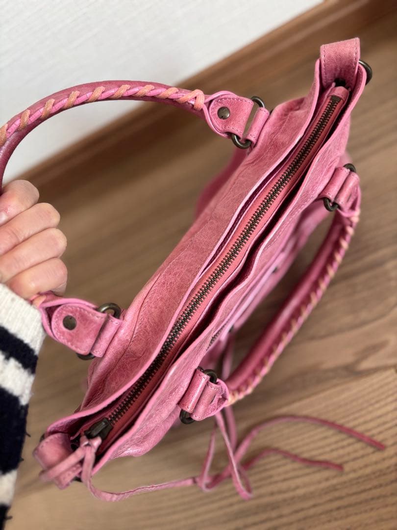 バレンシアガ　シティ　2wayバッグ　ピンク