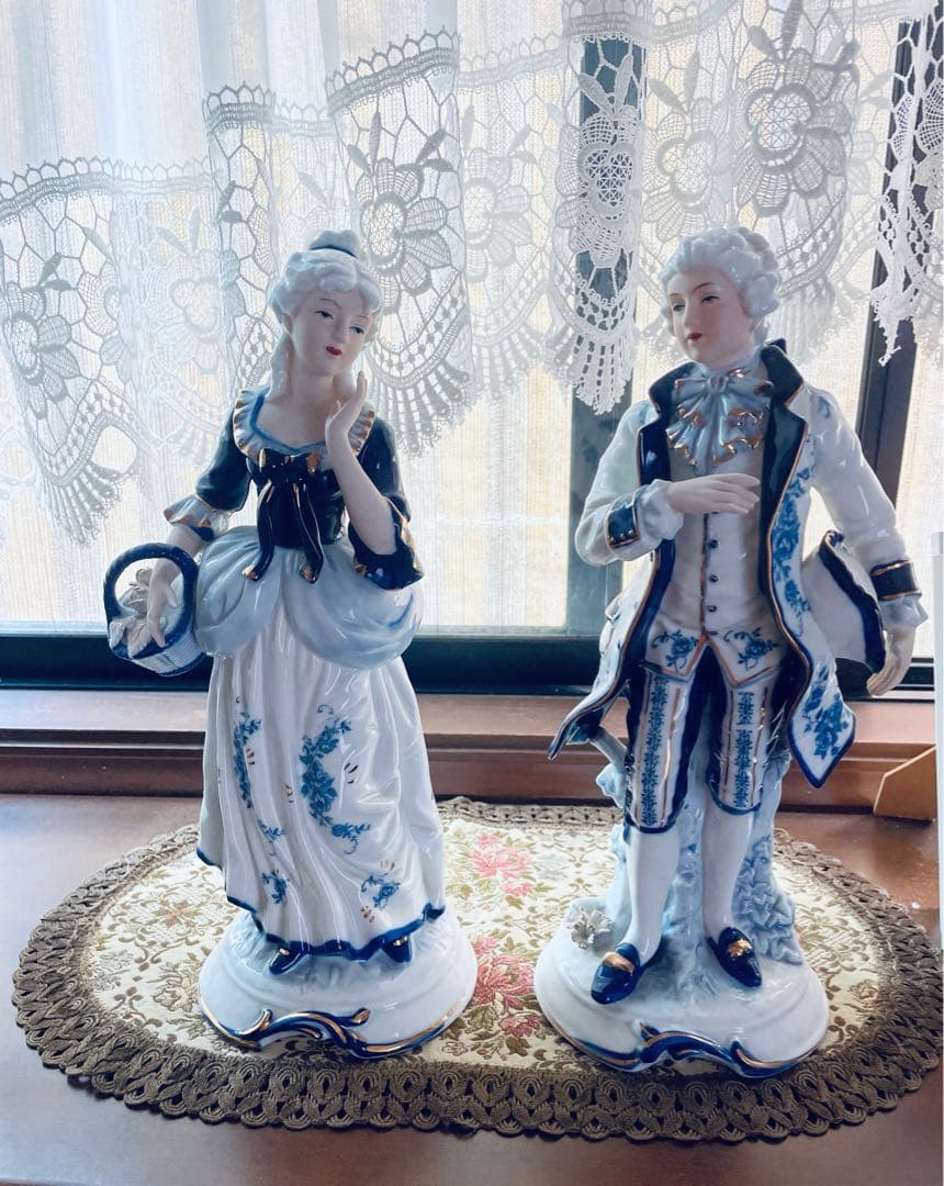 ⭐️レア レトロ Demain (ドマン) 陶器人形 ヨーロピアン貴族 高級感満載