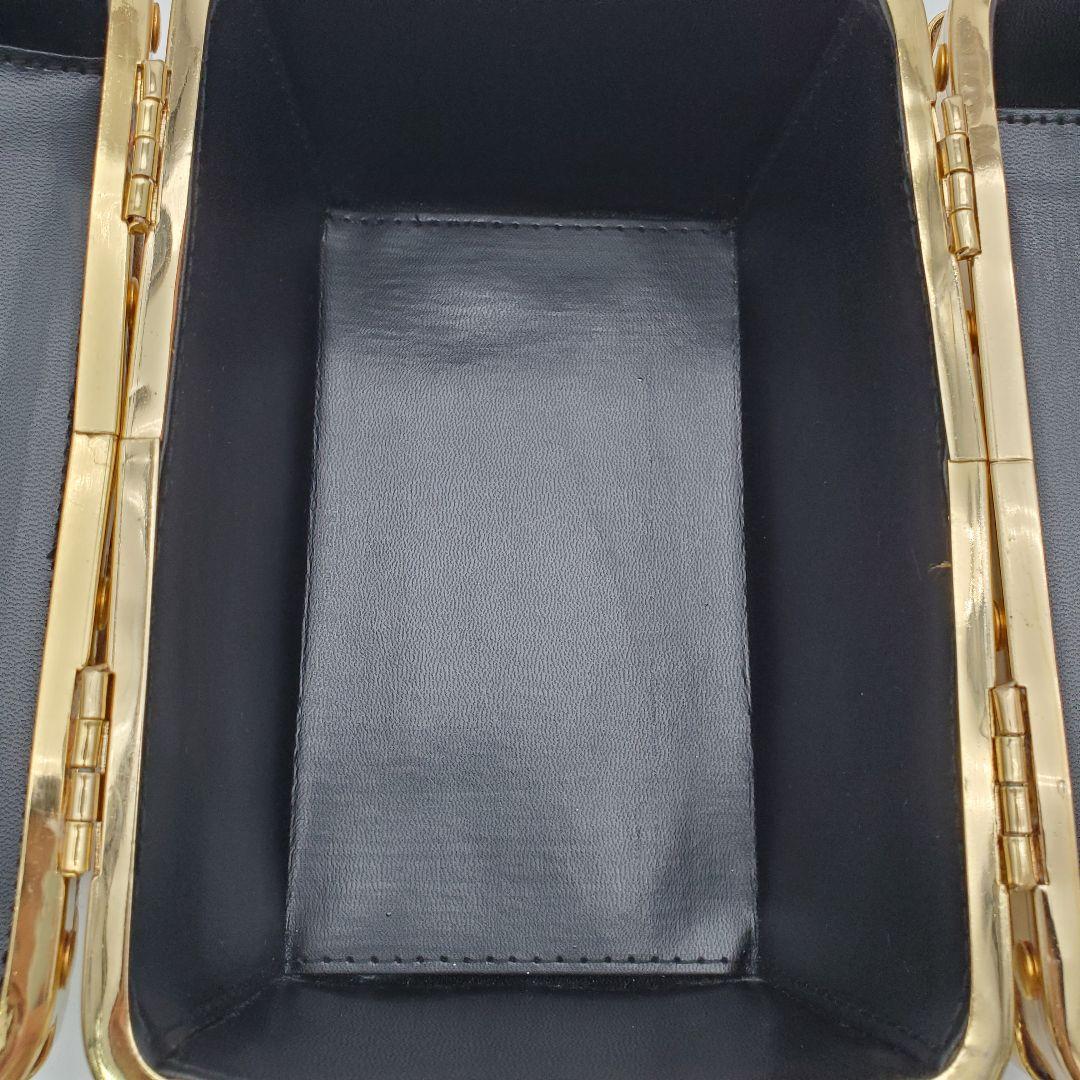 美品 ヴィンテージ調 タペストリー トランクバッグ バニティ 織物 ゴールド金具