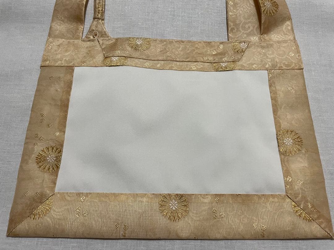 正絹　金紗　薄橙　曹洞宗　9寸絡子