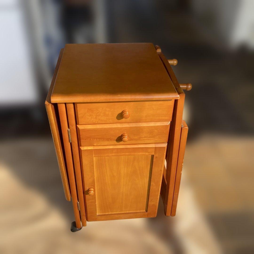 新たに傷入りました！CD 折りたたみデスク&チェア 収納付き キャスター