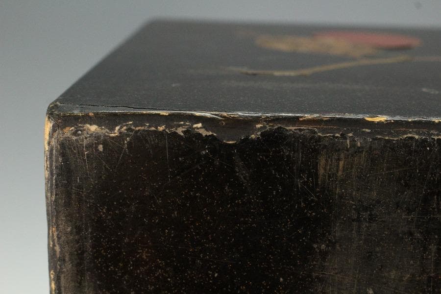 和楽器 果実 柿 蒔絵 時代 鼓箱(K-YC522) 美術品・アンティーク