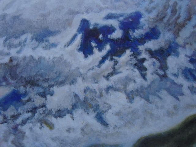 小山敬三、【雲中冨嶽】、希少な額装用画集より、新品額装付