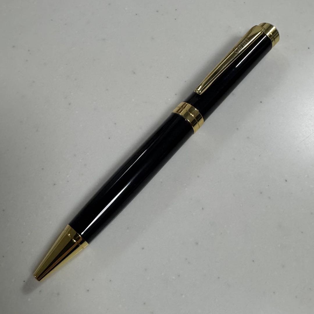 カルティエ Cartier ボールペン 黒 金 ブラック ゴールド