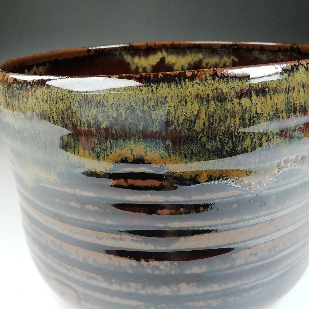 T151 建水 『高取焼』『高取建水』『鬼丸雪山作』 共箱 茶道具