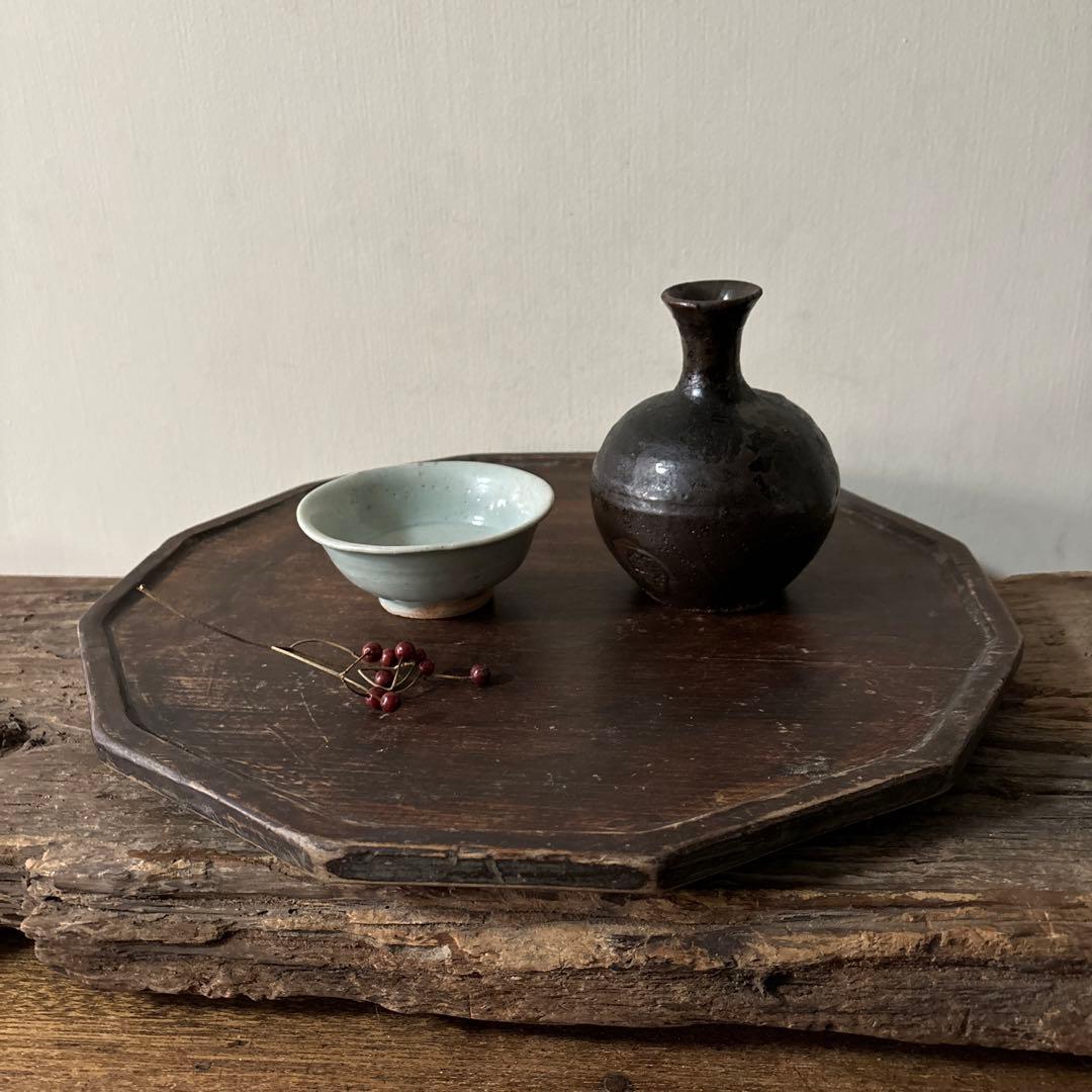 李朝初期堅手　白磁　盃　ぐい呑み　アンティーク.古美術.骨董.韓国骨董.酒器.