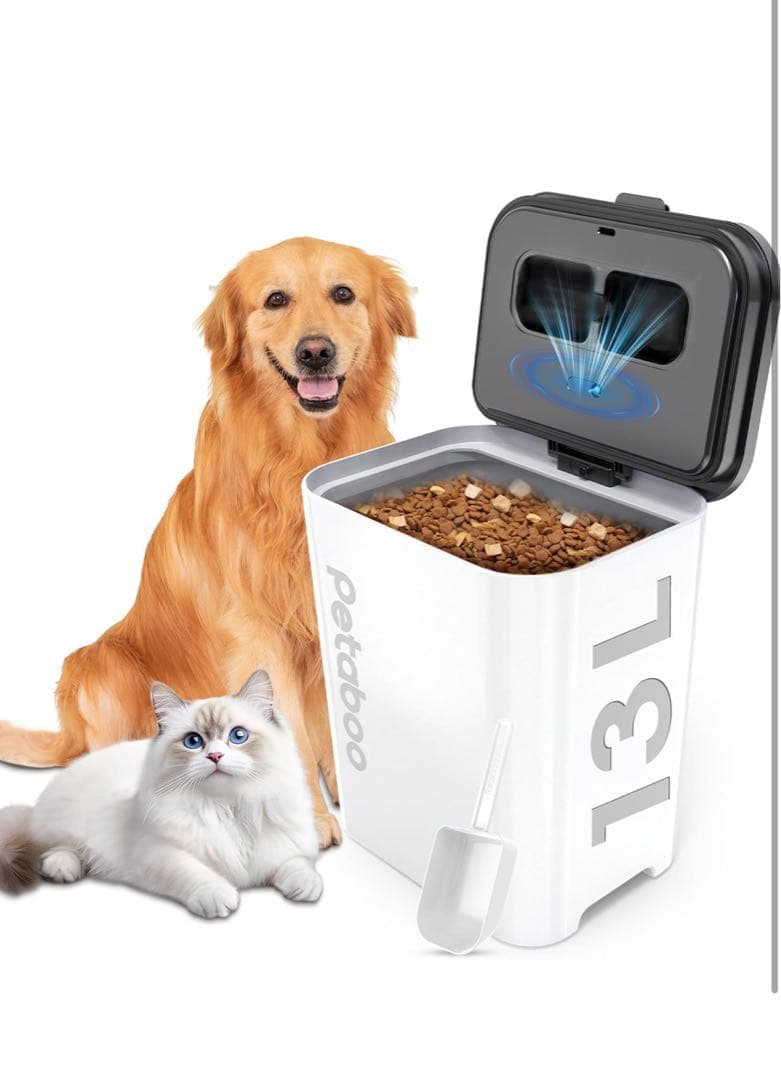 新品未使用　Petaboo真空保存容器 ペットフード　保管 Amazon｜真空保存容器 自動真空 Petaboo【-15kPa自動真空で鮮度キープ