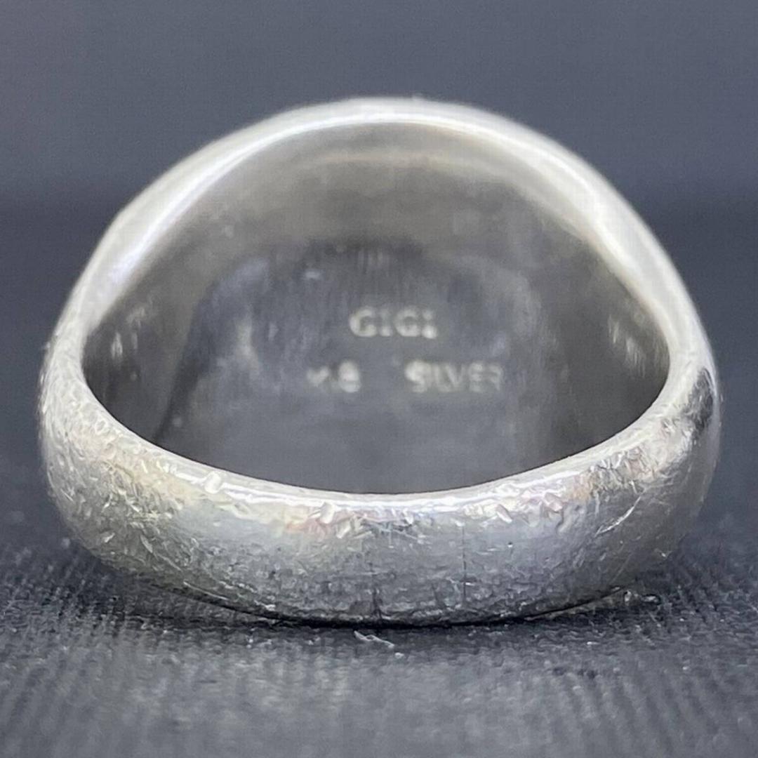 GIGI K18 アンティーク ローマン シルバーシグネットリング 17号