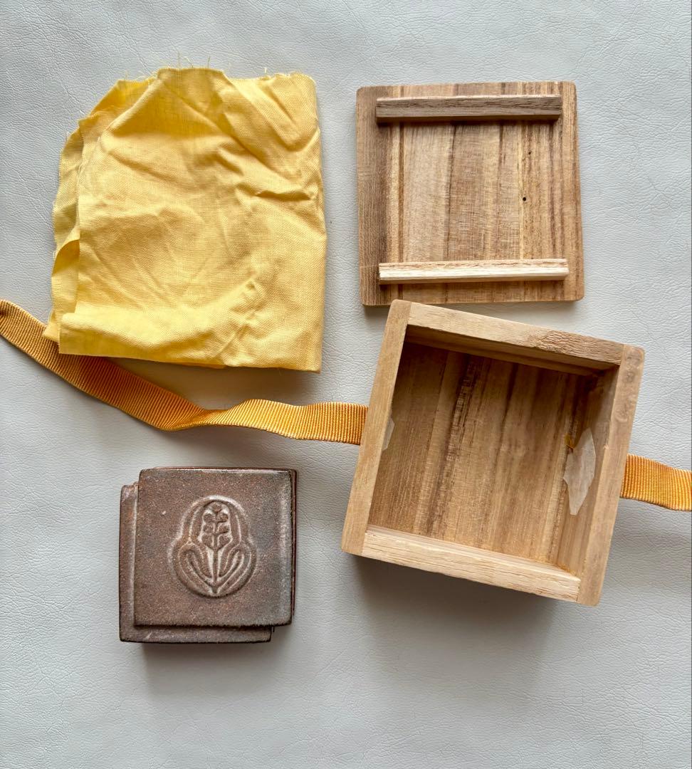 萩焼 十四代 坂倉新兵衛 香合 茶道具