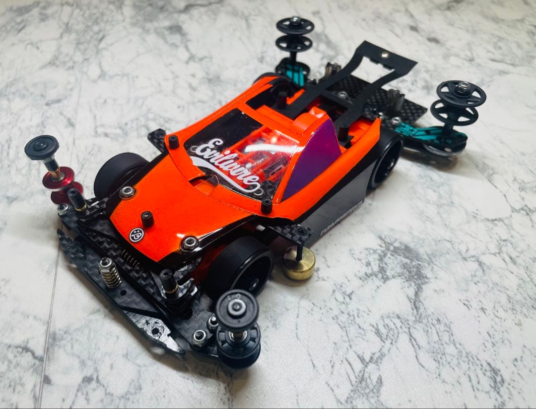 ミニ四駆　MSスギヤマ式フレキ　V字カット鳥居残し　１軸ATスラダン１軸アンカー ミニ四駆MSスギヤマ式フレキ橋渡し鳥居残し2軸スラダン1軸アンカー