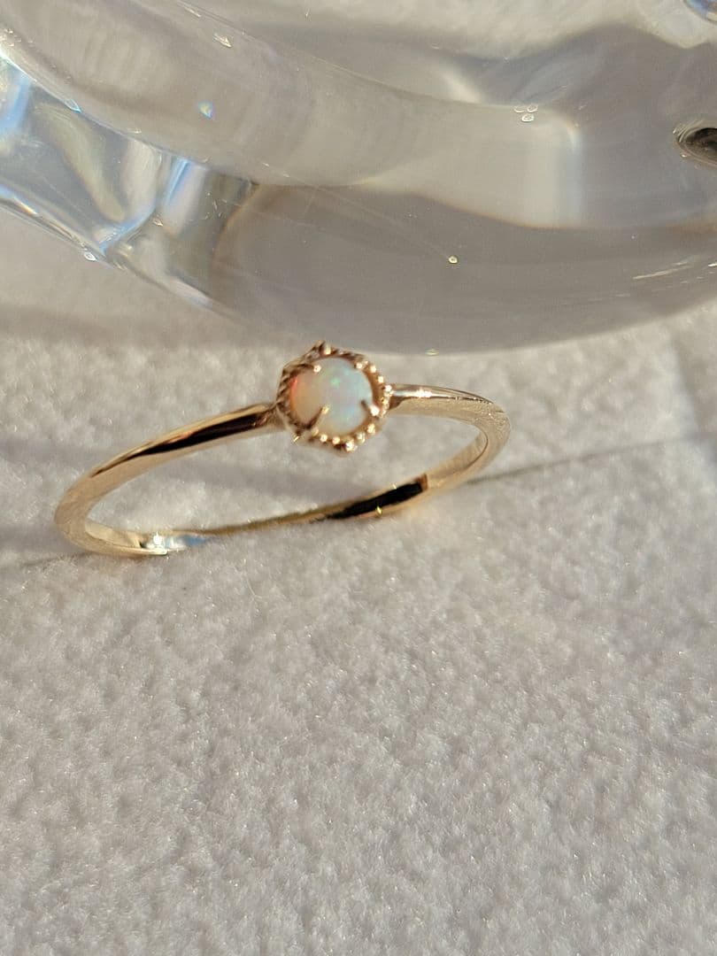 美品★K10 YG NOIR DE POUPEE リング 指輪 オパール