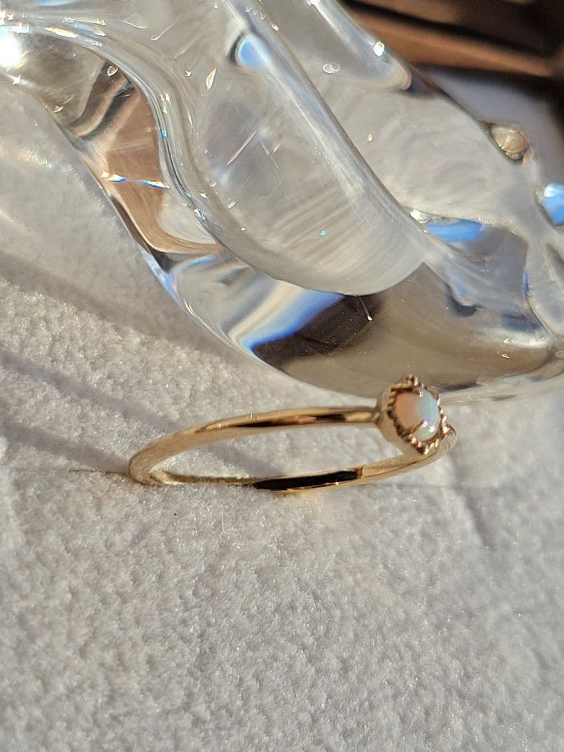 美品★K10 YG NOIR DE POUPEE リング 指輪 オパール