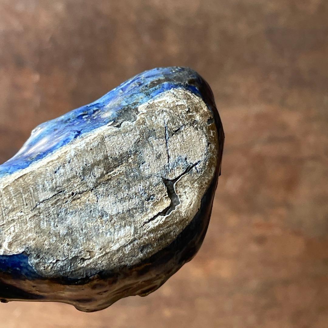 李朝　瑠璃釉　蝶形　水滴　文房具　書道具　李朝時代