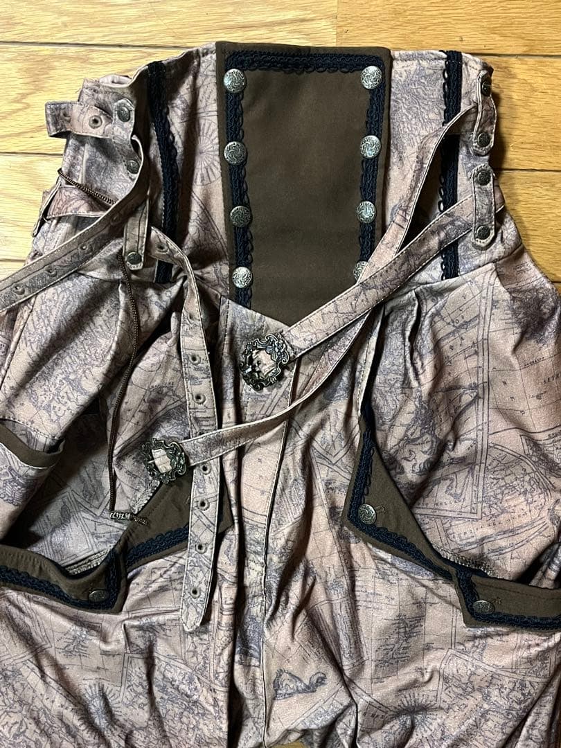 OZZ ONESTE 地図柄コルセットサルエルパンツ オッズオン Ozz On