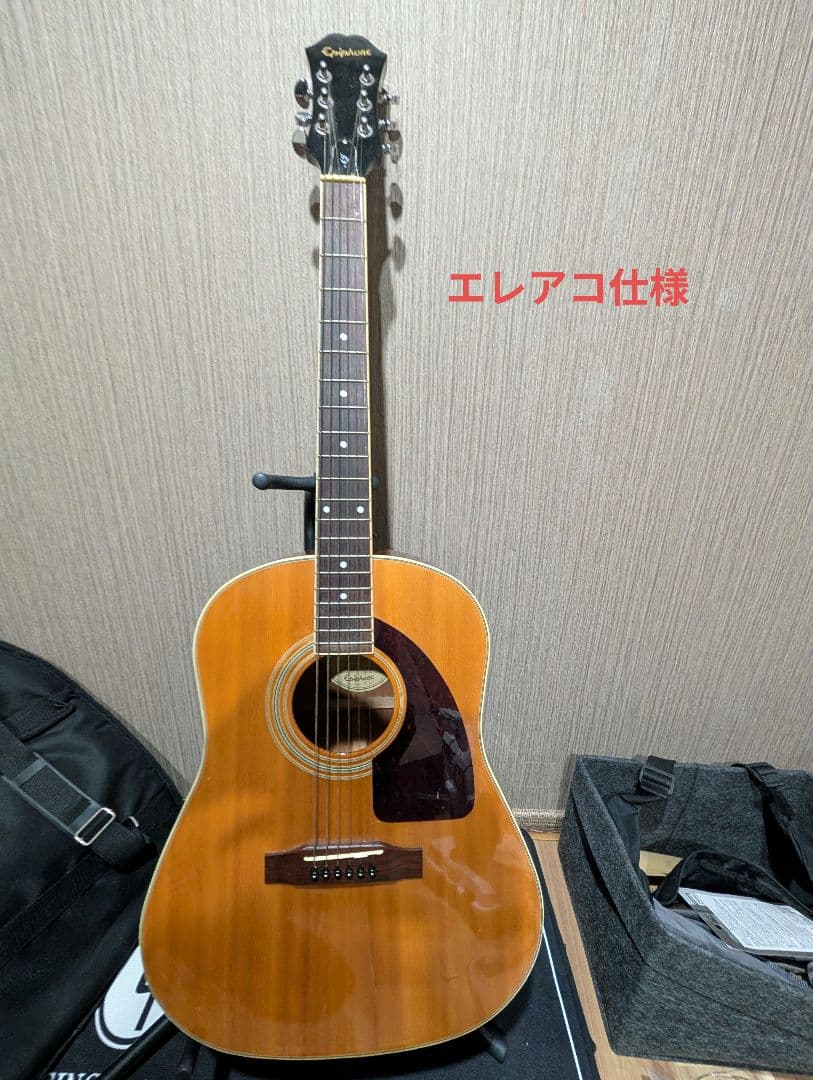 良音/Epiphone　AJ-200S/NA 改チューナー付エレアコ　ケース付 良音/Epiphone AJ-200S/NA 改チューナー付エレアコ ケース付 良音