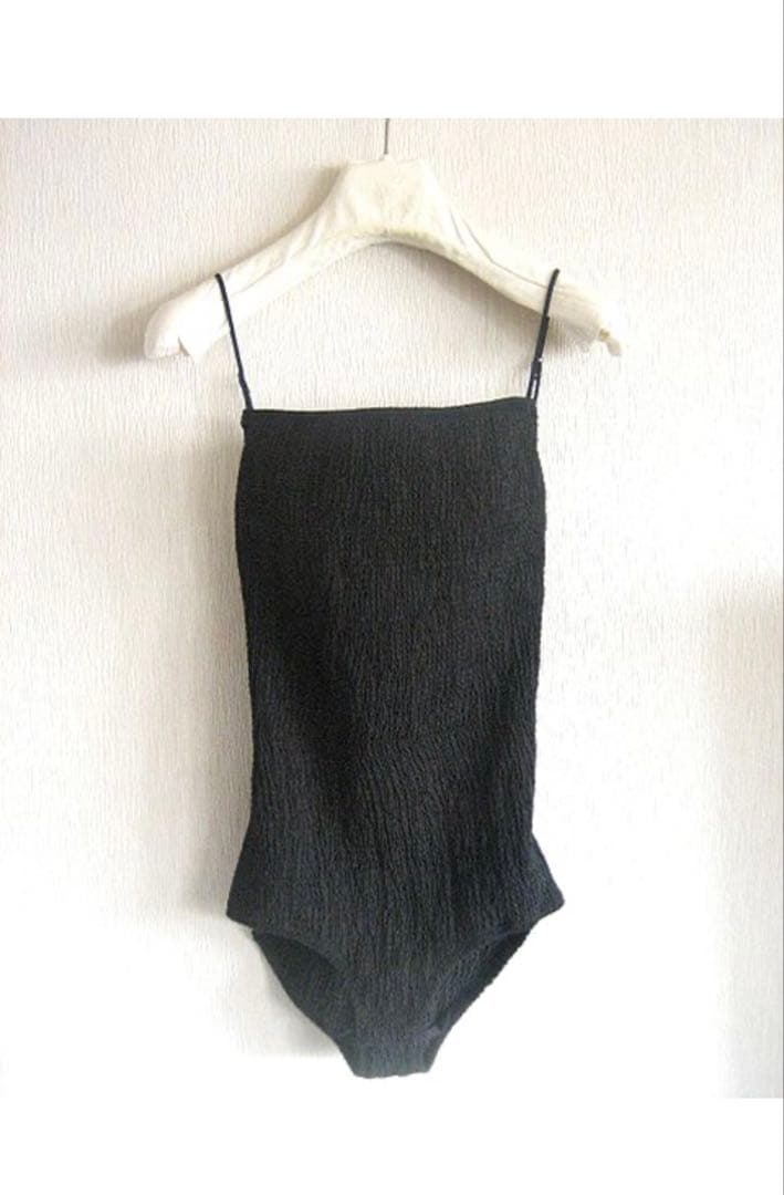 Nalaナラ Shirringswiminnerwearスイムウェア ブラック